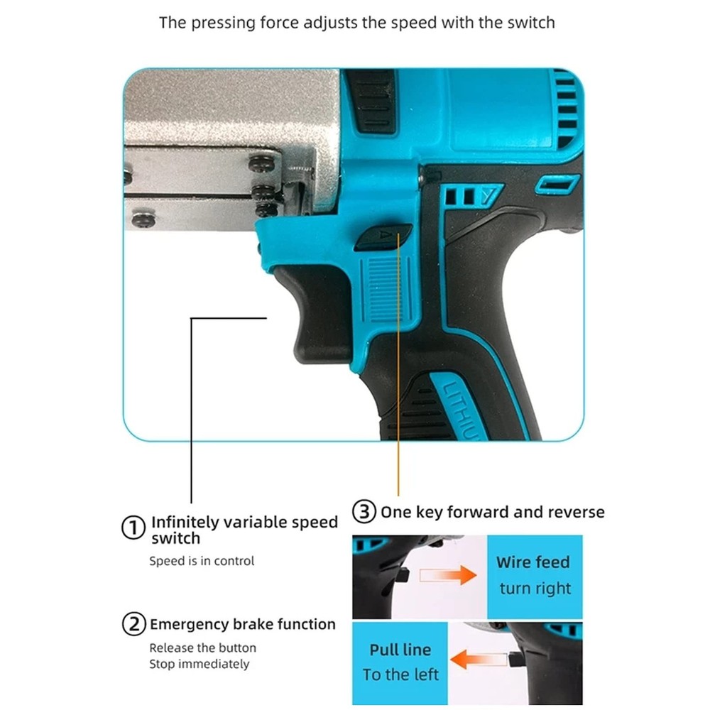 Automatic Wire Stringing Machine, Angle Adjustable Fish Tape Tools with 6 Spa...