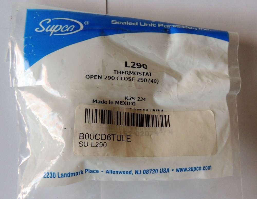 Supco L290 Thermostat