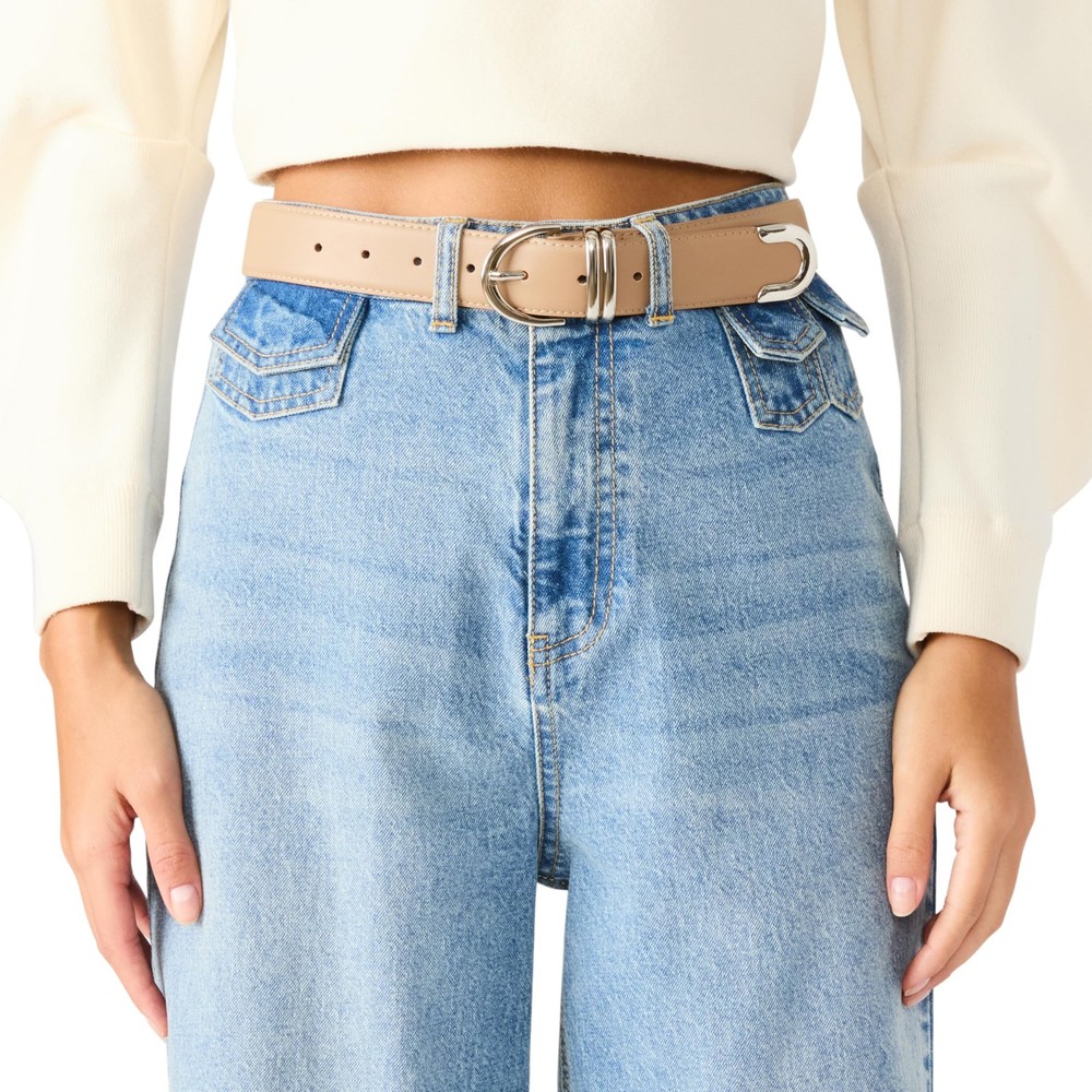 Feathered Edge Everyday Pant Belt, Latte, M