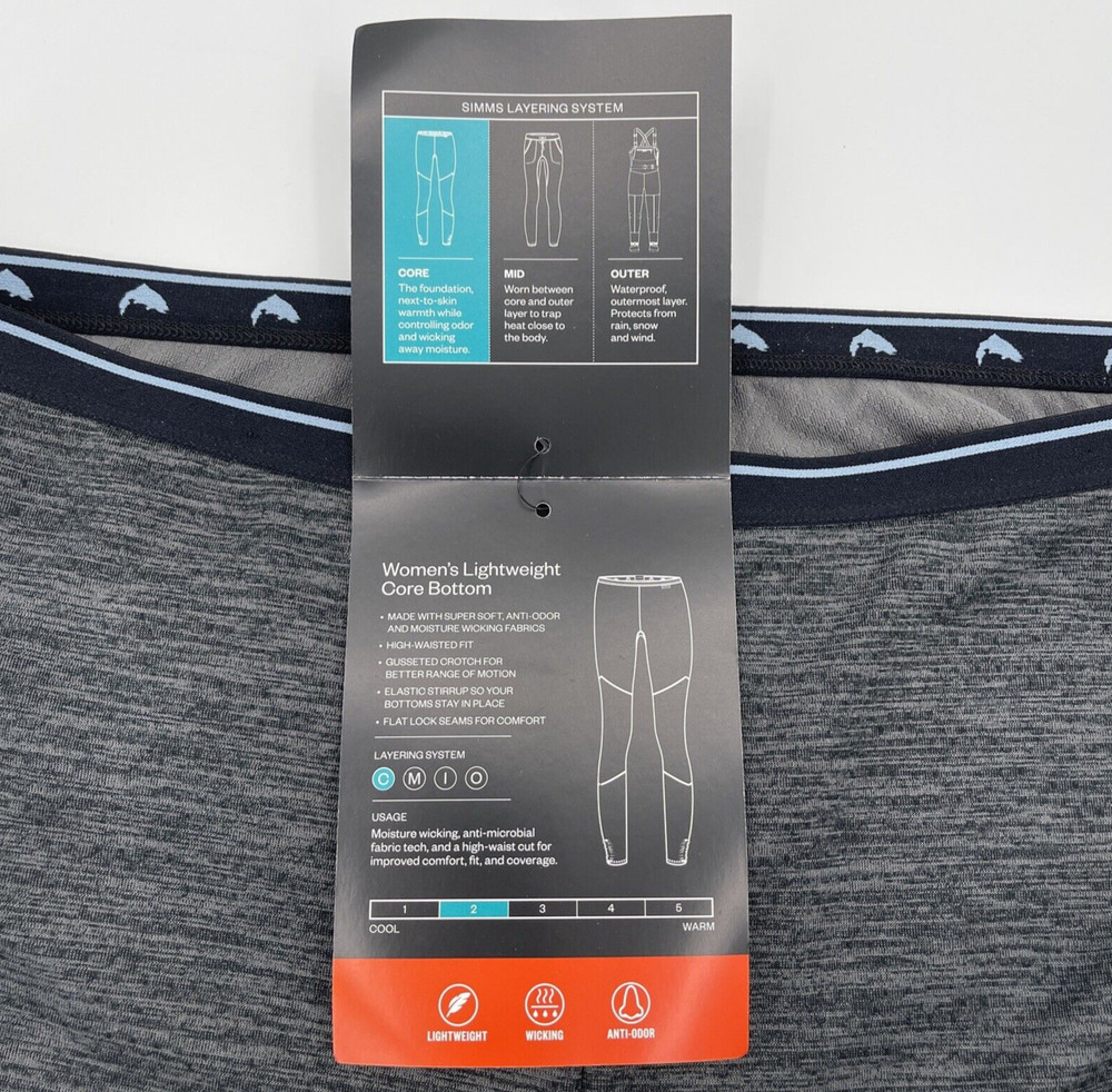 Simms Lightweight Core Bottom Womens Large Black
