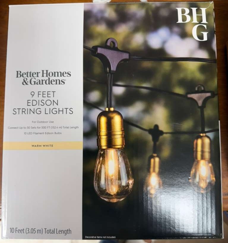 Better Homes & Gardens 9 FEET EDISON STRING LIGHTS (WARM WHITE)