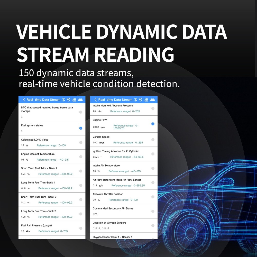 For Ram 3500 2011-2025 OBD2 Scanner Bluetooth Car Code Reader Car Diagnostic