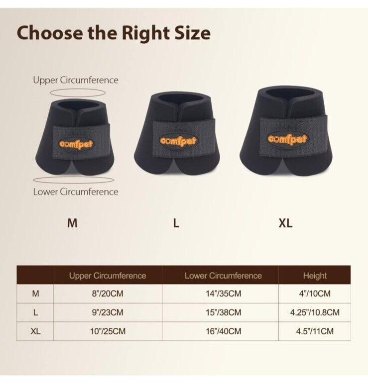 Horse Bell Boots - Size Large - One Pair - For Training or Performance