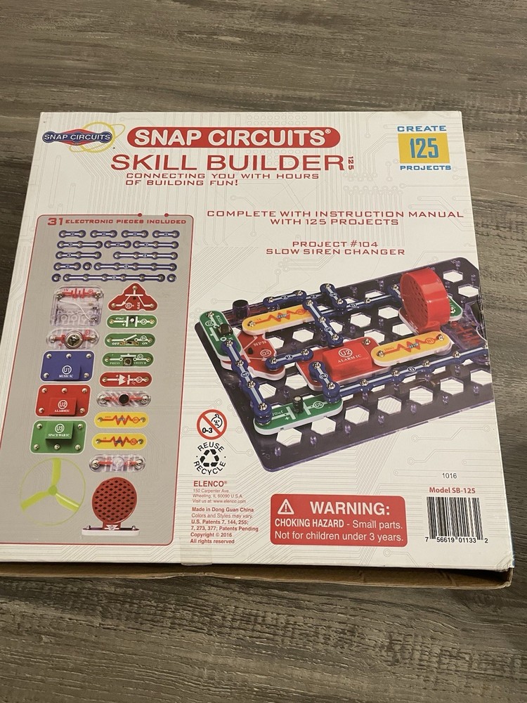 Snap Circuits Skill Builder Educational Set, 125 Projects, SB-125