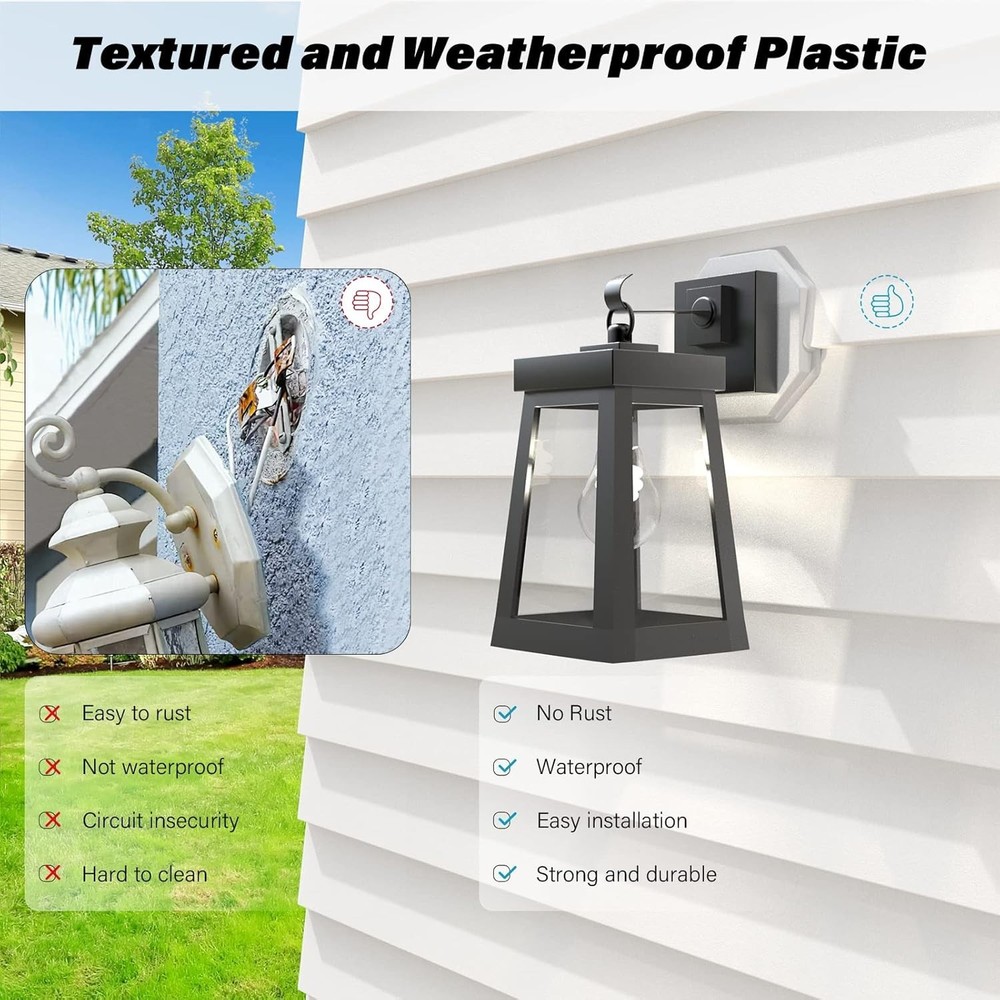 White Siding Mounting Blocks, Easy Install, 2 Pack