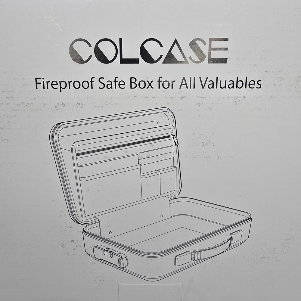 Fireproof Document Black Bag with Lock Fireproof Waterproof File Organizer New