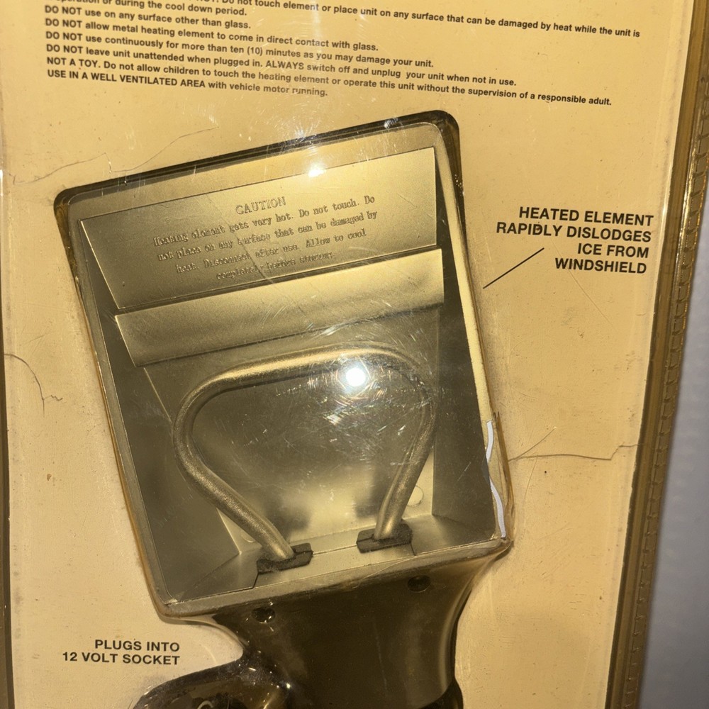 Vintage Heated Ice Scraper 12 Volt Socket