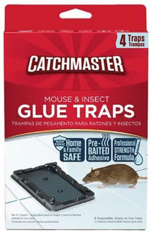 Catchmaster 104-12F Baited Mouse Glue Trap 4-Pk PACK  2