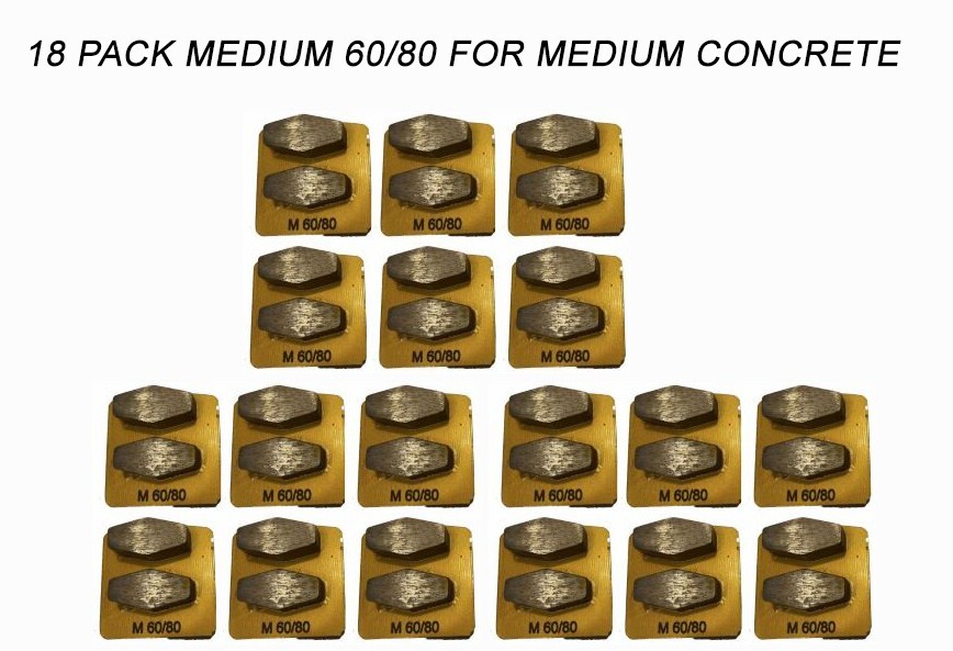 18-Pack! Husqvarna-Compatible Diamond Grinding Disc Medium-Soft Surface, 60/80