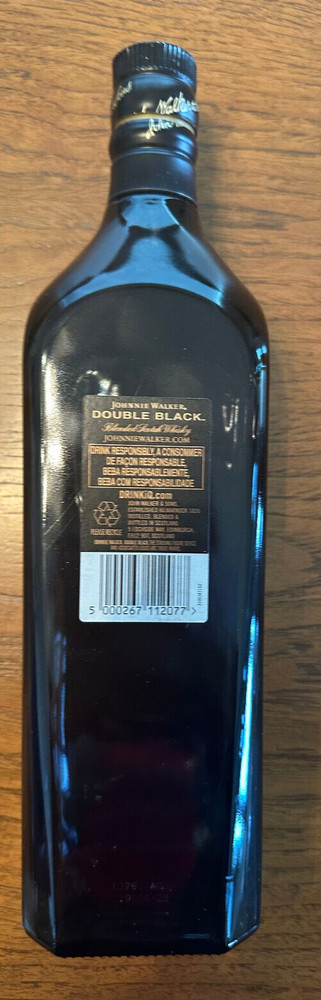 Johnnie Walker Double Black opaque bottle w cap