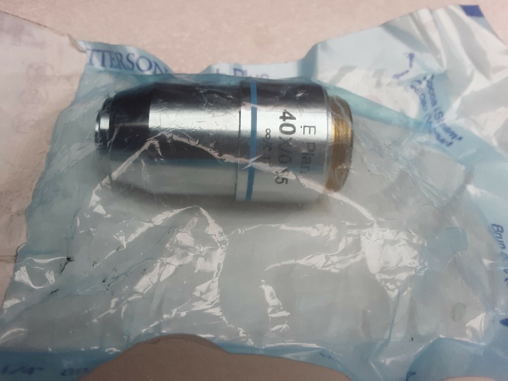 E Plan 40x /0.65 Microscope Objective Lens (Spring) Plan40 by AmScope