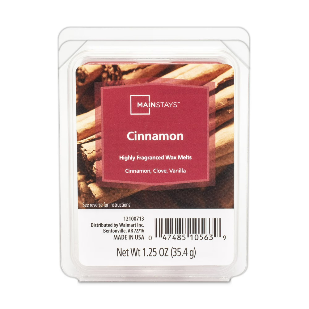 Mainstays Scented Wax Cubes CINNAMON  1.25 OZ (4 PACK)
