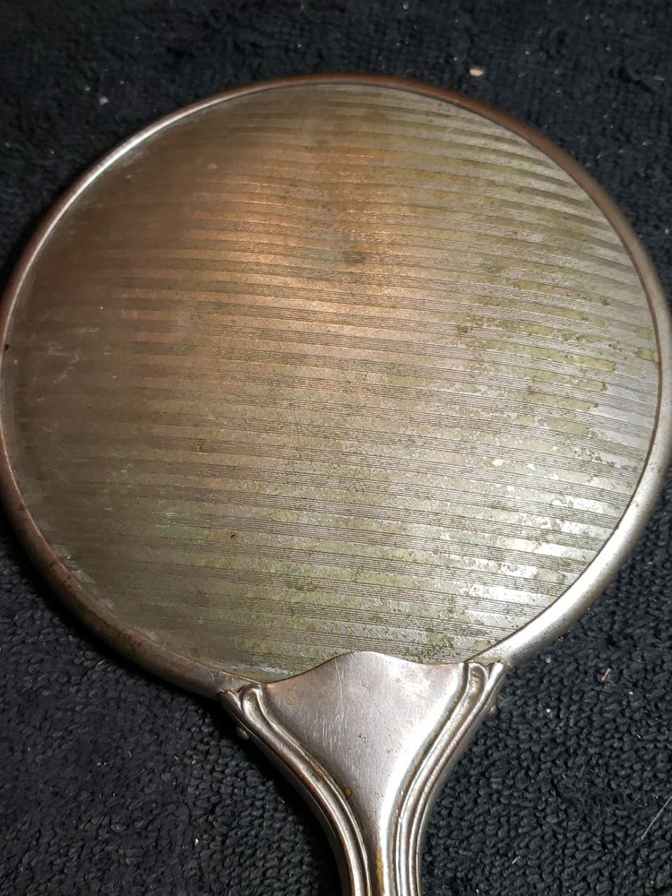 Antique "G.SILVER" Smooth handheld Vanity MIRROR