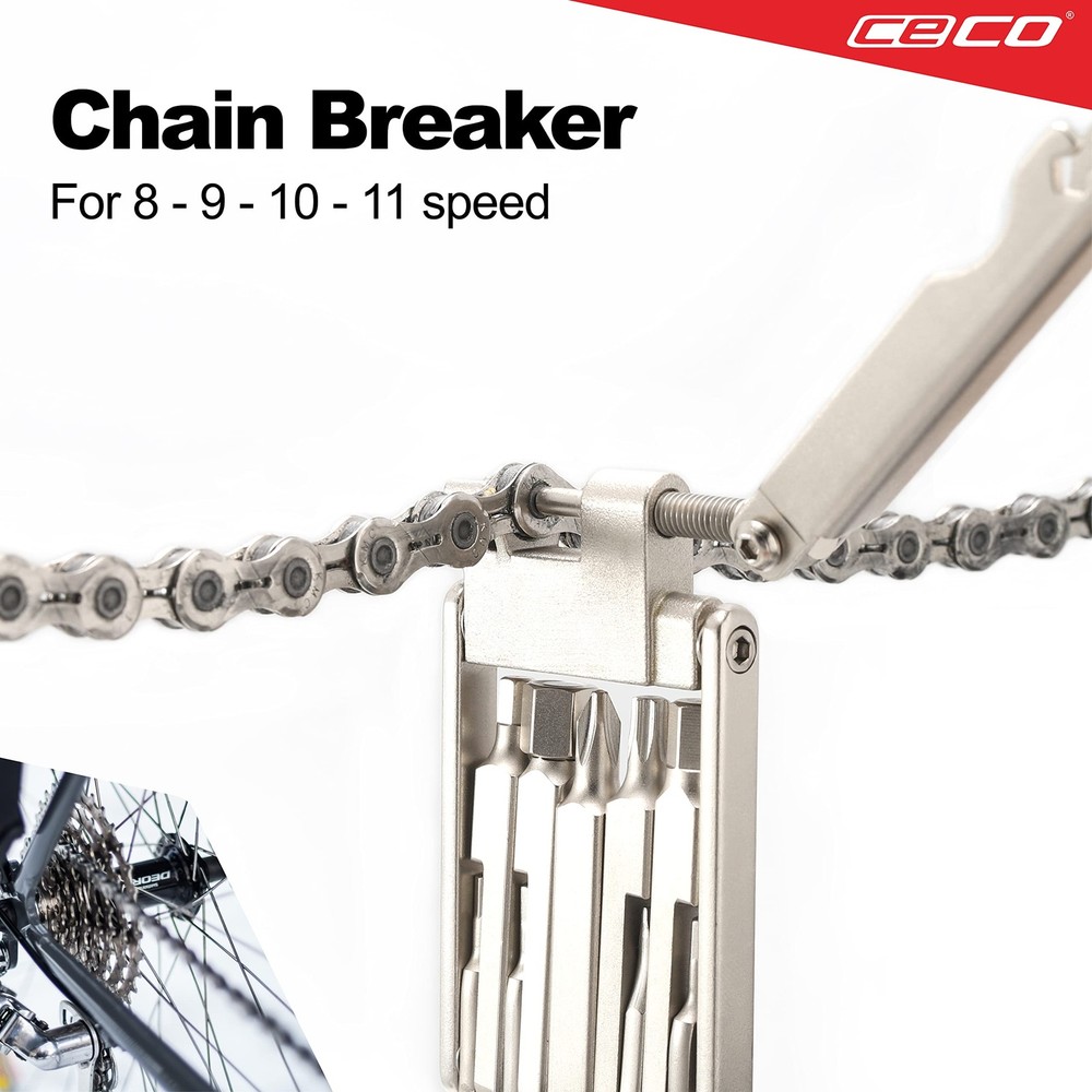 13 Function Bicycle Multitool With Chain Breaker Maintenance Repair Tool Set