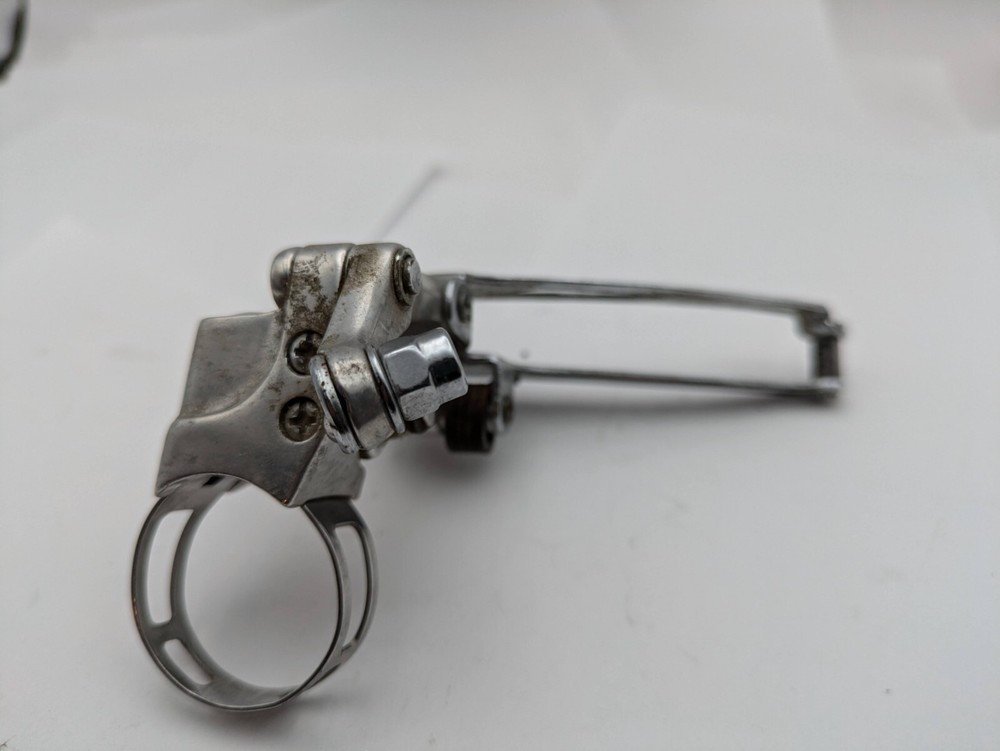 SUNTOUR CYCLONE FRONT DERAILLEUR JAPAN MAEDA 28.6 SILVER BOTTOM PULL