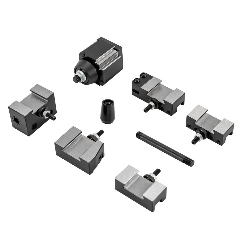 Durable Wedge Type Quick Change Tool Post Set For Mini Lathe Steel Material 6Pcs