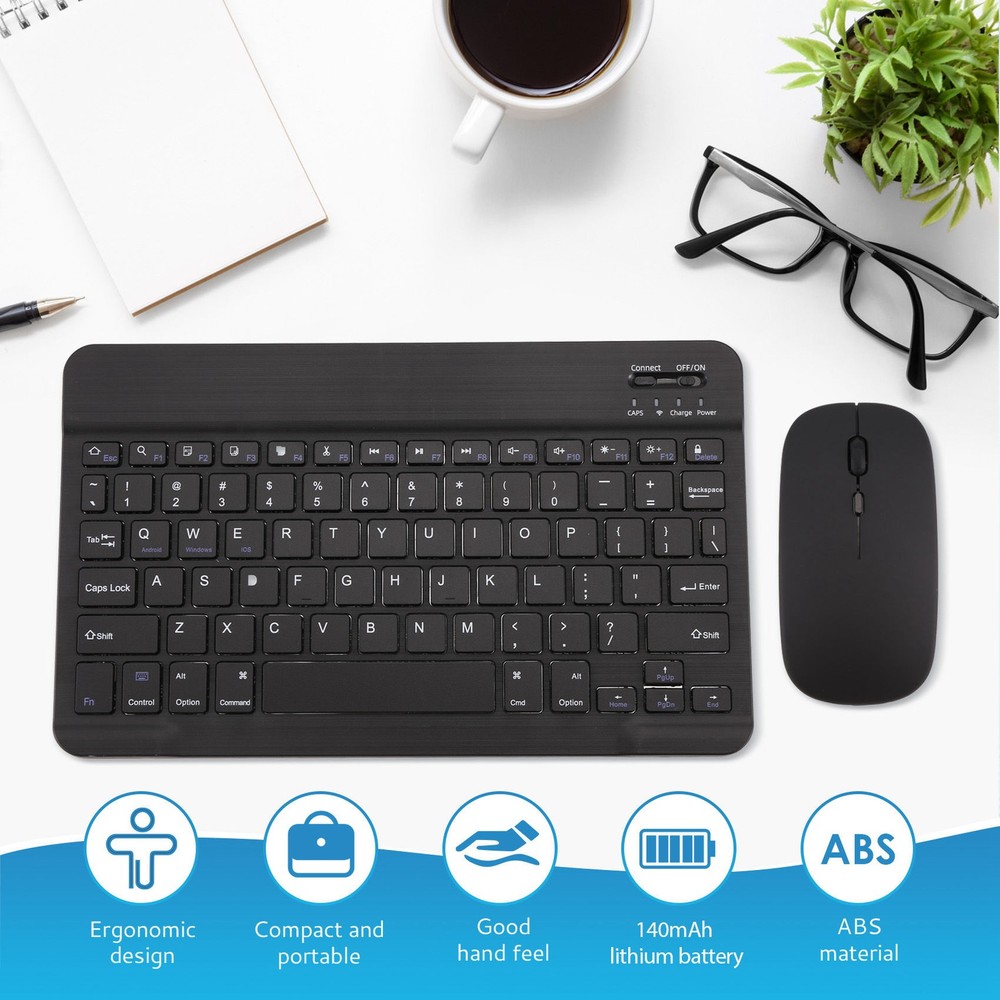 Ultra-Thin Silent Bluetooth Keyboard and Mouse Set Suitable for Tablet3669