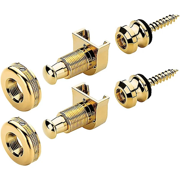 Schaller 14010501 Guitar Strap Lock - Gold