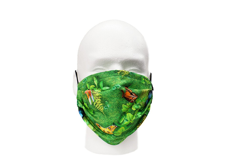 Green Butterfly Face Mask