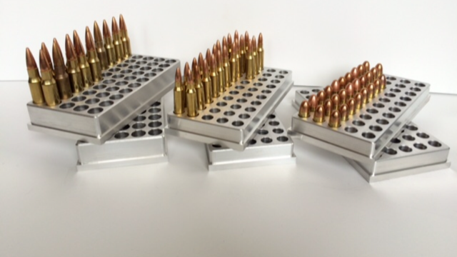 223 Remington Ammo Reloading Block Solid Aluminum 50 rounds