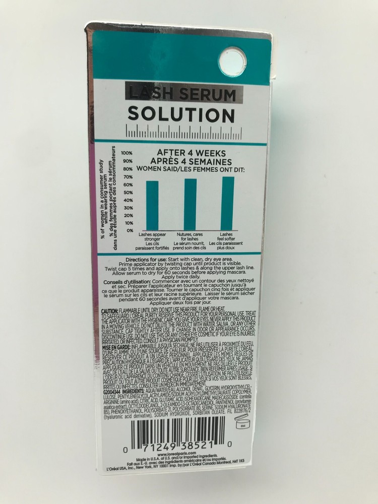L'Oreal Paris Lash Serum Solution.