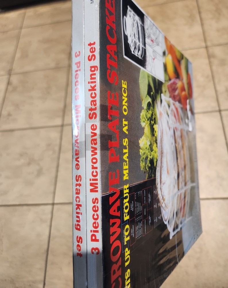 Vintage Microwave Plate Stacker- 2 Pack Sealed