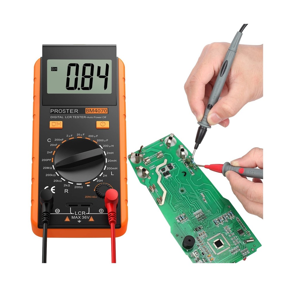 Proster LCR Meter - Capacitance Resistance Inductance Digital LCR Multimeter ...