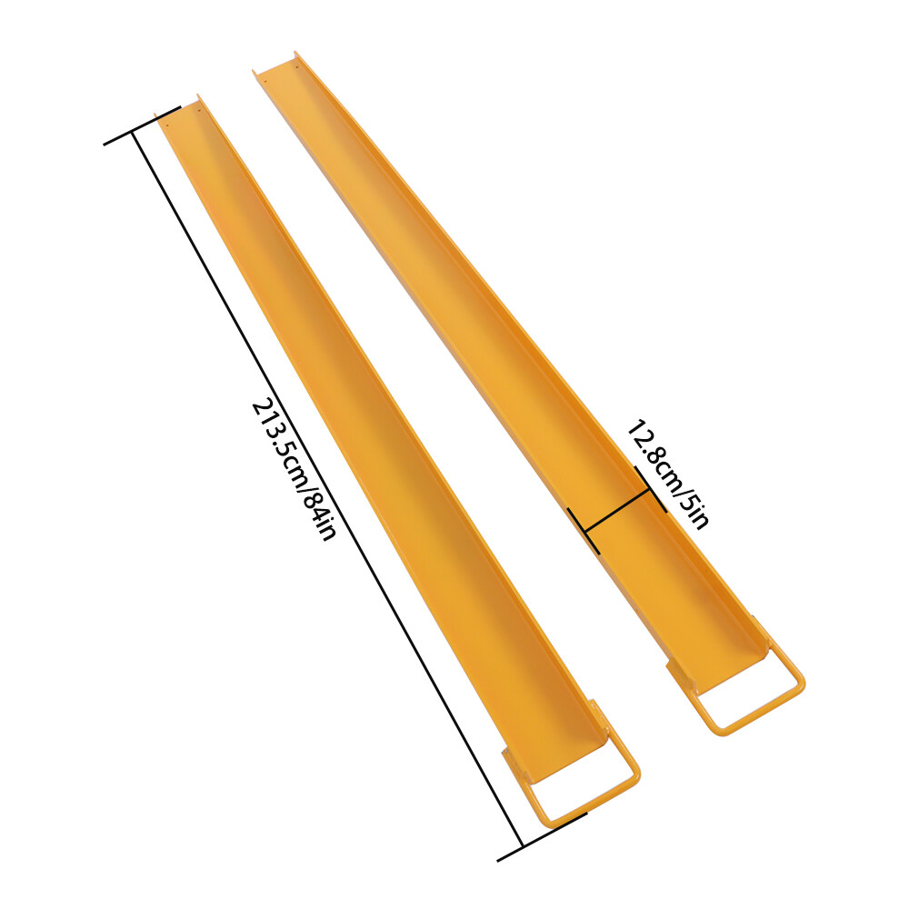 Forklift Extensions 84''*4.5" Heavy Duty Steel Pallet Fork Extensions