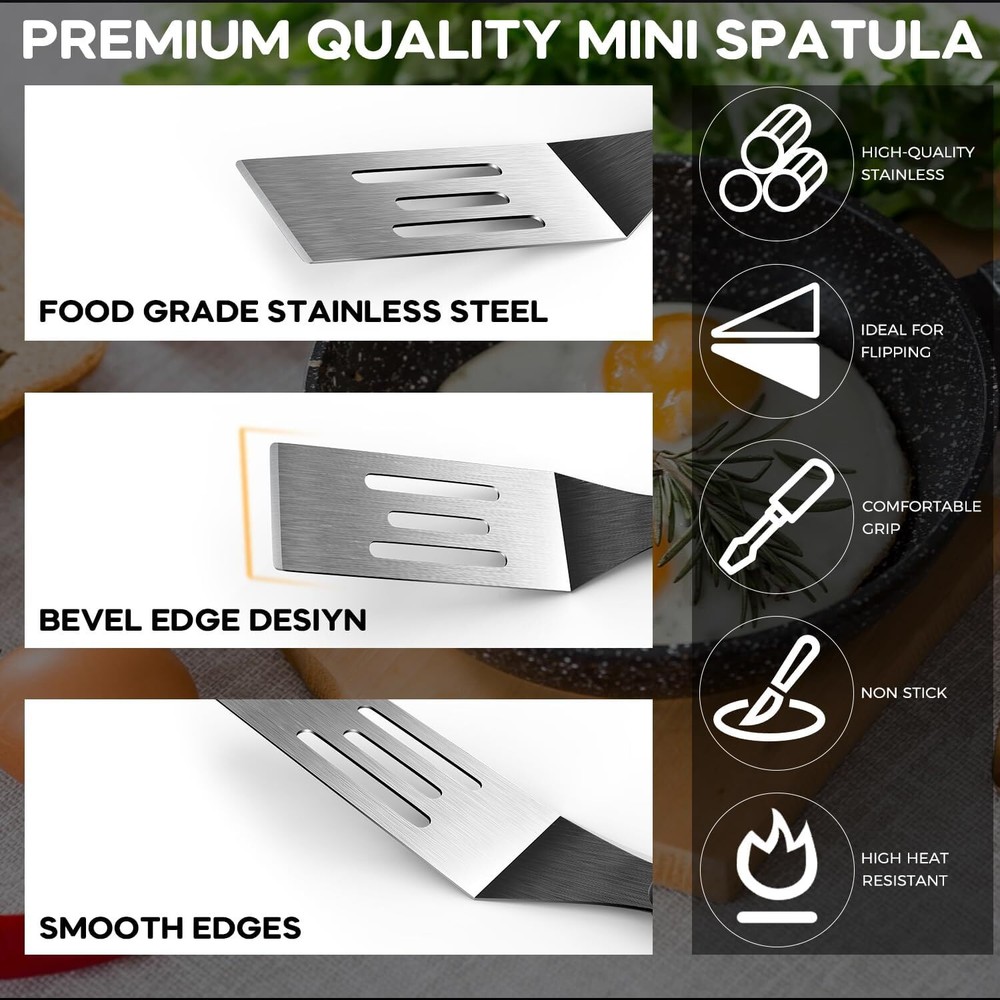 Small Spatula 2 Pieces, Mini Serving Spatula for Kitchen Use