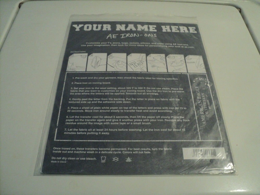 American Eagle Iron Ons alphabet letters New