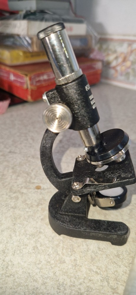 VINTAGE MIGHT RESEARCH MICROSCOPE JUNIOR BOXED COMLPLETE VGC
