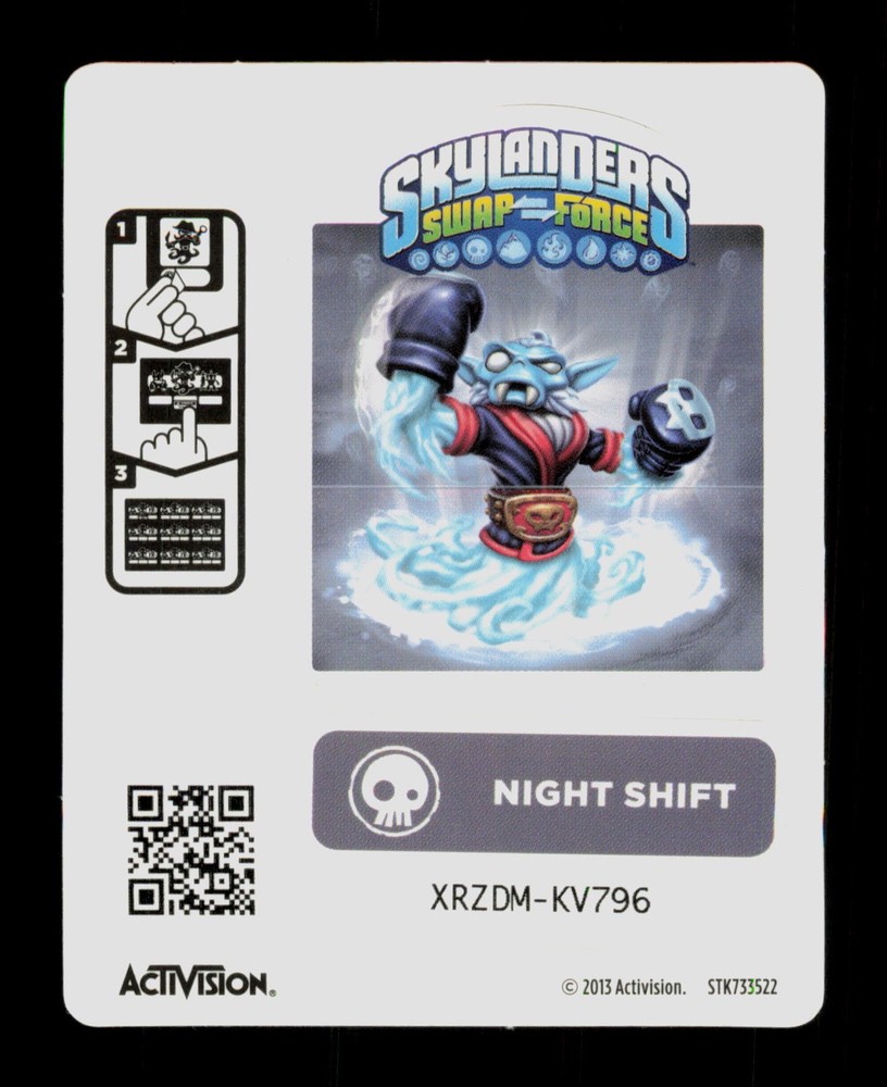 Night Shift Skylanders Swap Force 2013 Activision Sticker