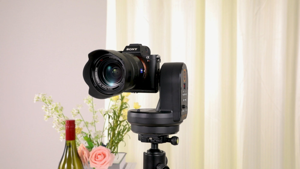 Motorized Rotating Panoramic Tripod Head with Remote Control & Phone Clip for DS