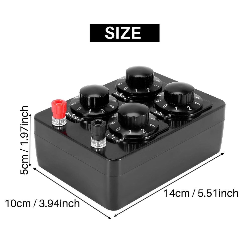 0-9999 Ohm Simple Resistance Box Variable Decade Resistor Teaching5119