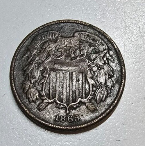 1865 2 cent piece see photos ready to ship #611