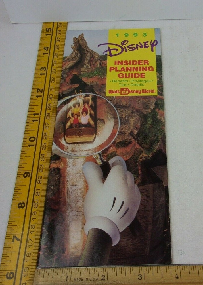 1993 Disney World Insider Planning Guide pamphlet