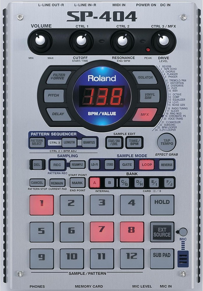 Roland SP-404 Dr. Sample Portable Linear Wave Sampler Sequencer Machine Effector