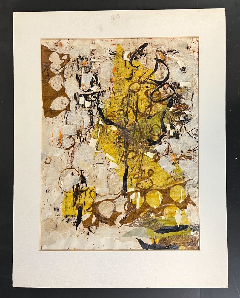 Gladys Goldstein Mixed Media Gold Forms c1957