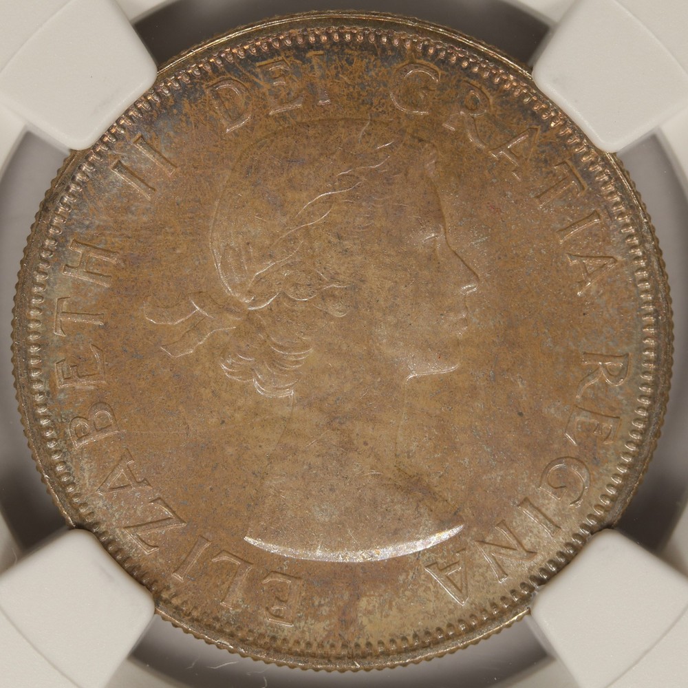 1954 Canada Silver Half Dollar 50c NGC MS64 Toned