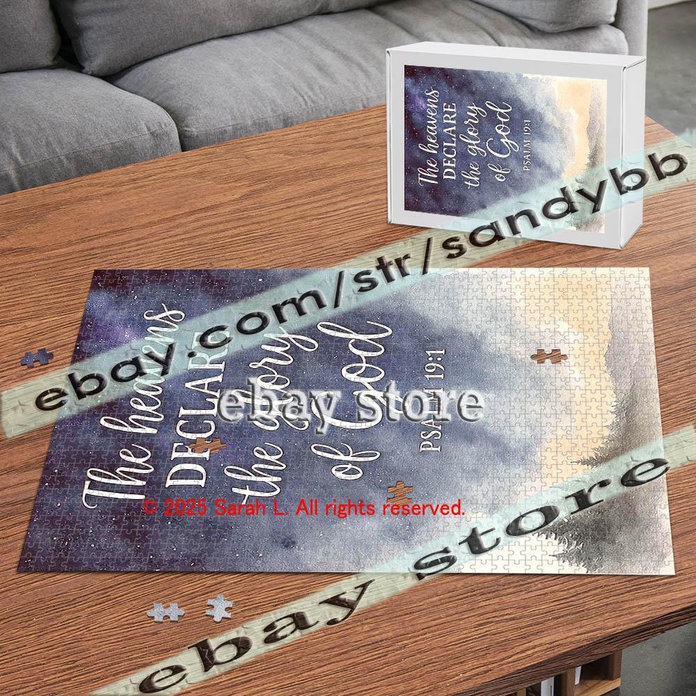 1000 piece jigsaw puzzle Psalm Scripture Landscape mountain sky
