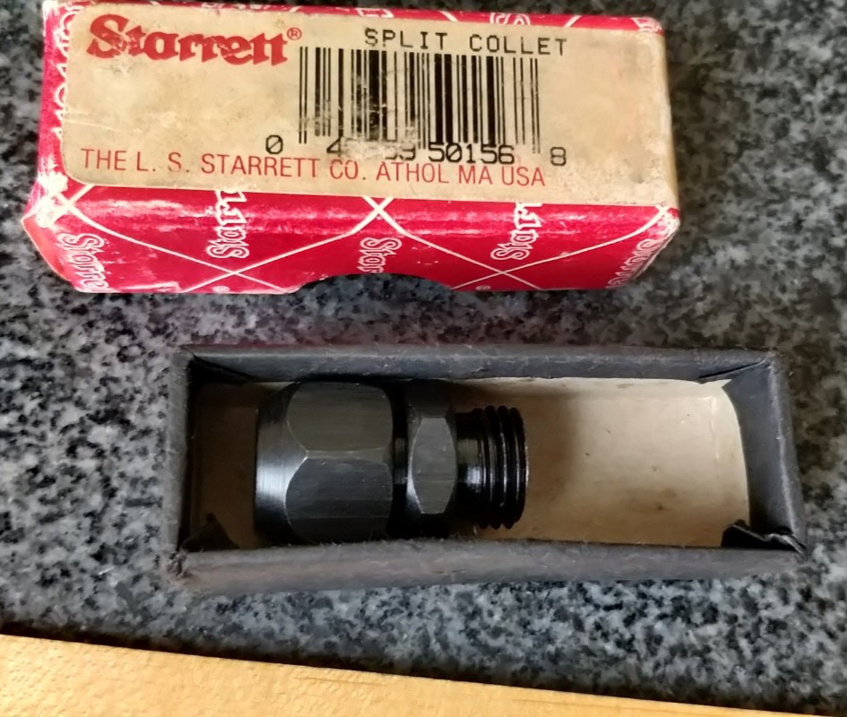 STARRETT SPLIT COLLET   #50156 25SC38 For mounting AGD indicators with 3/8" stem