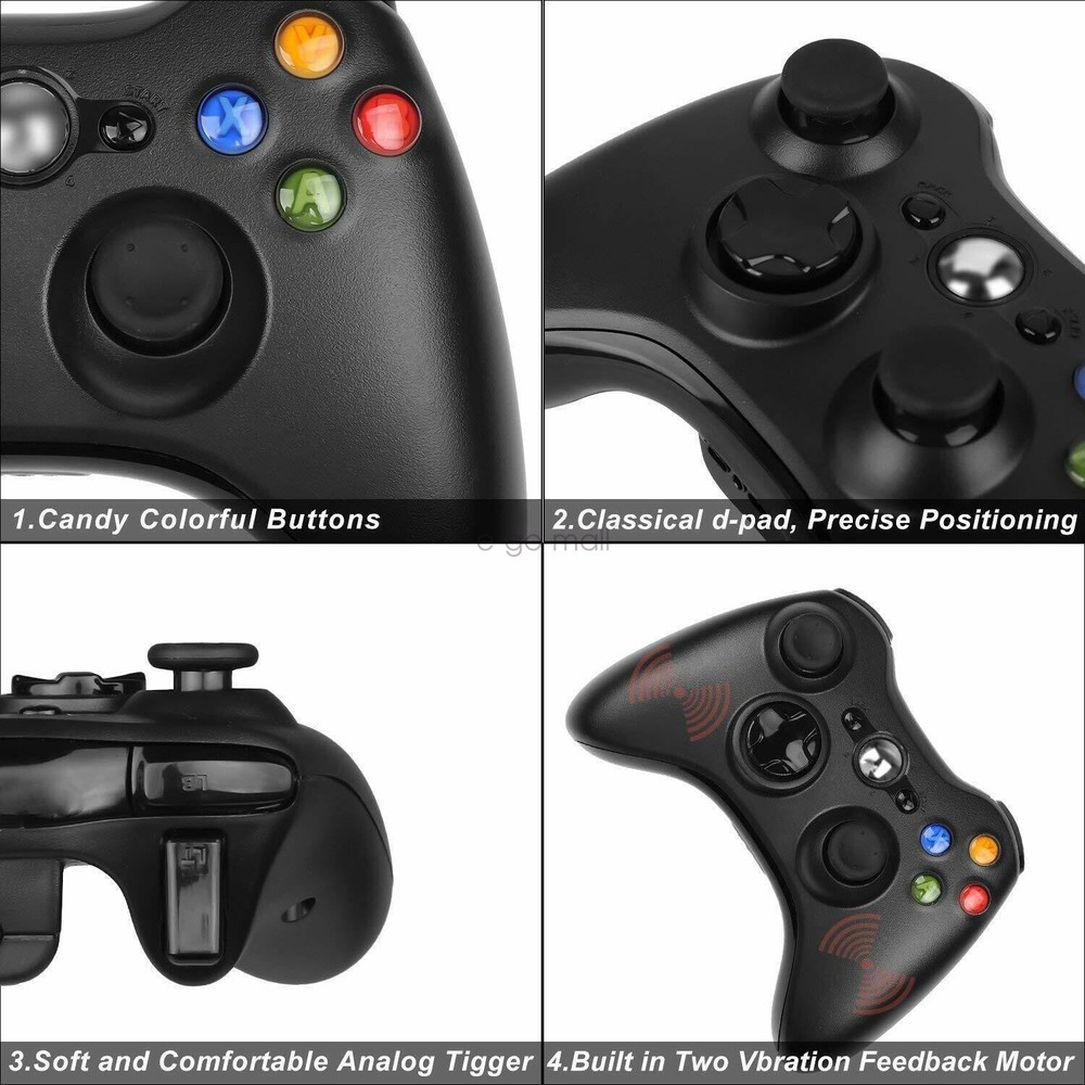 Wired/Wireless Controller Gamepad Remote for Microsoft Xbox 360 Window 7 8 10 11