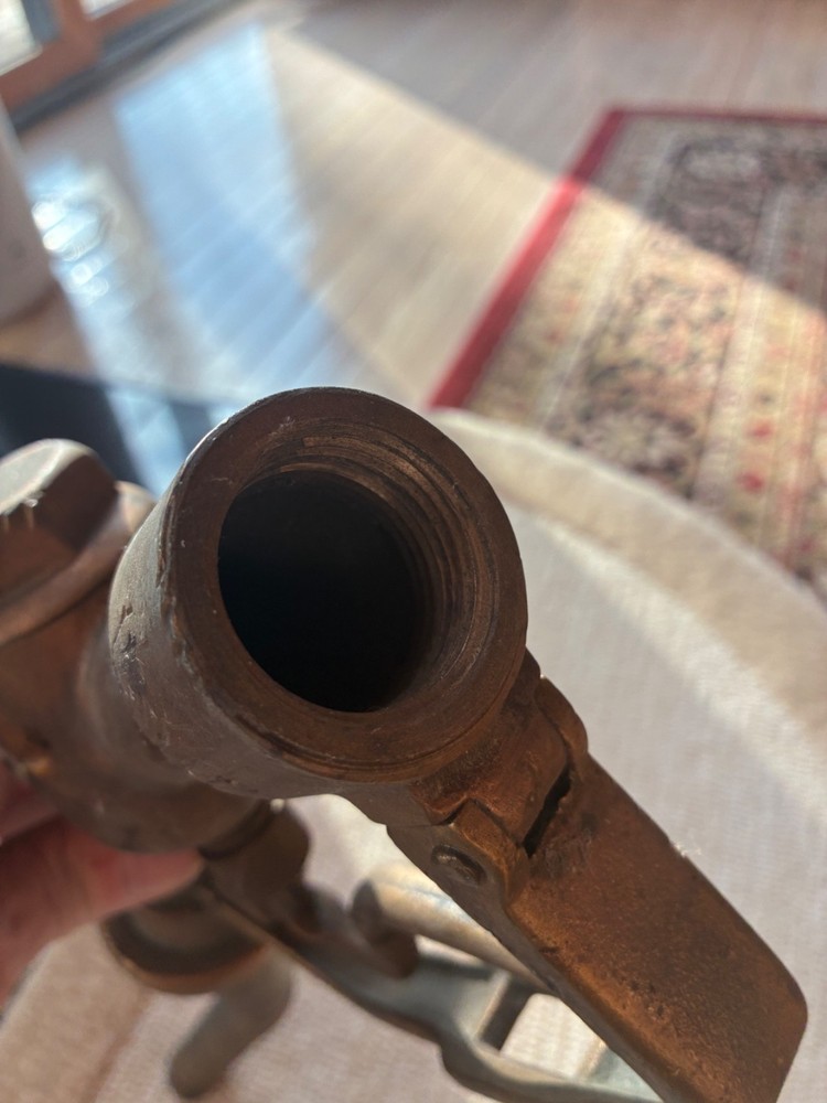 vintage gas pump nozzle brass