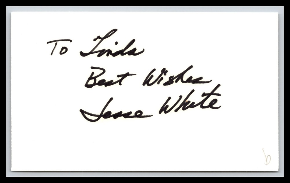 Jesse White -   - 3x5 Card - Signed | Autograph (b)
