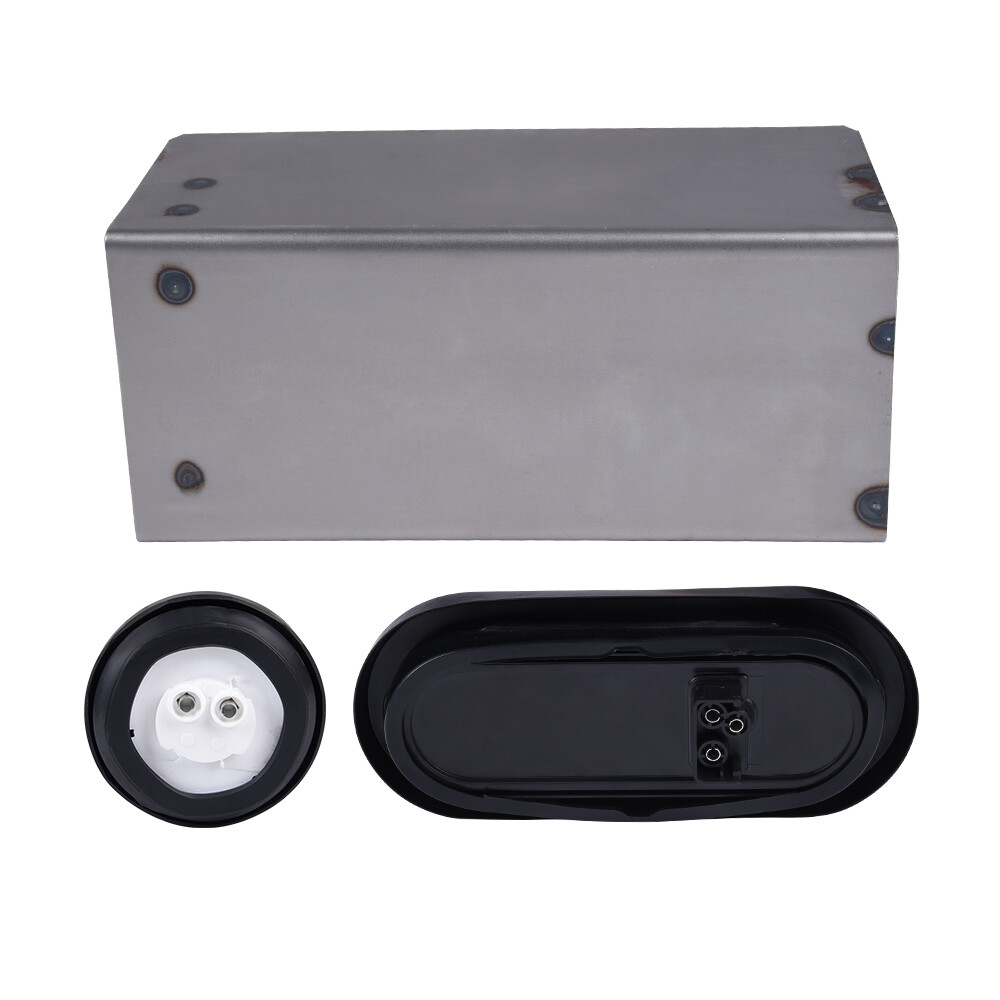 Fit For Trailer/Truck LED Steel Housing Box 6"Oval Tail Light 2"Marker Light New