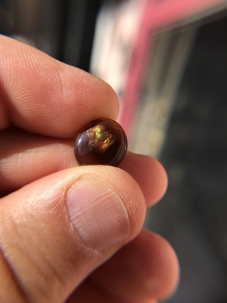 Deer Creek Fire Agate Cabochon