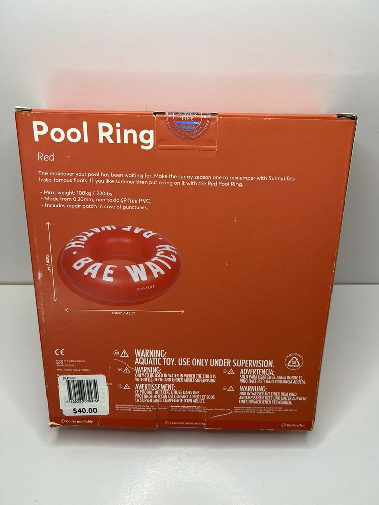 Inflatable Pool Float Inner Tube Floating Ring SunnyLIFE