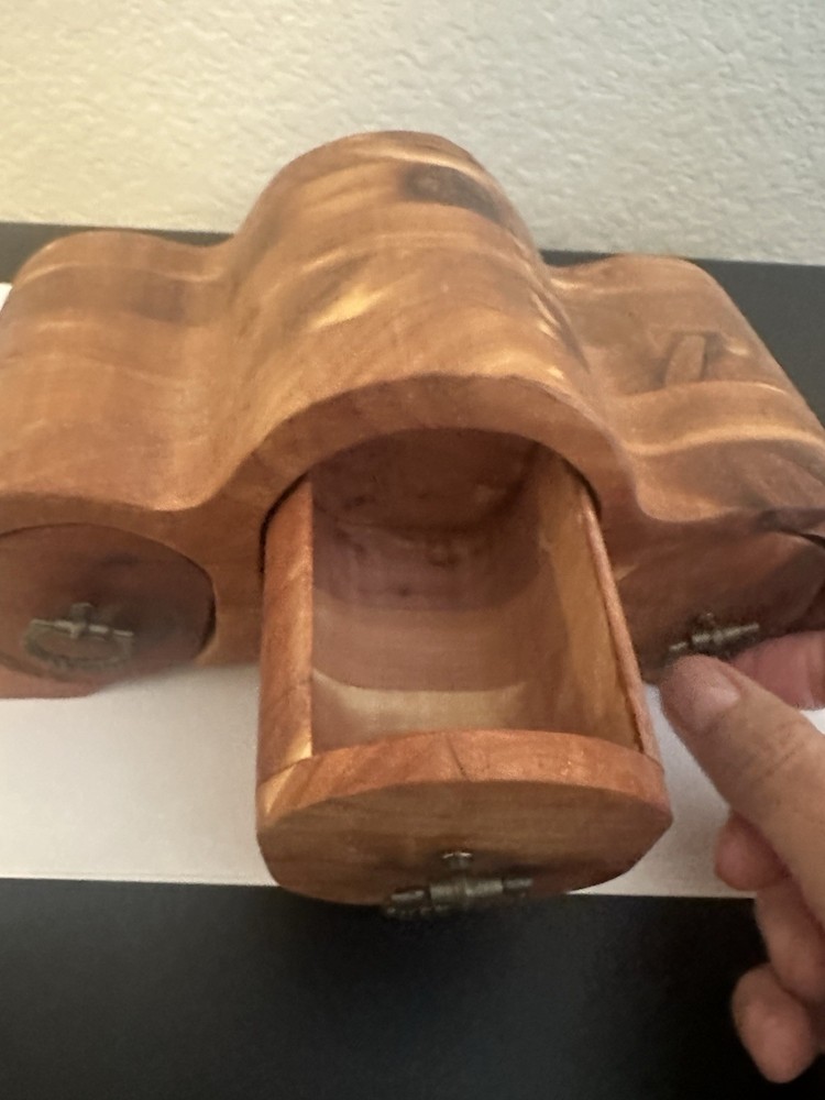 Wooden Log Box With Drawers