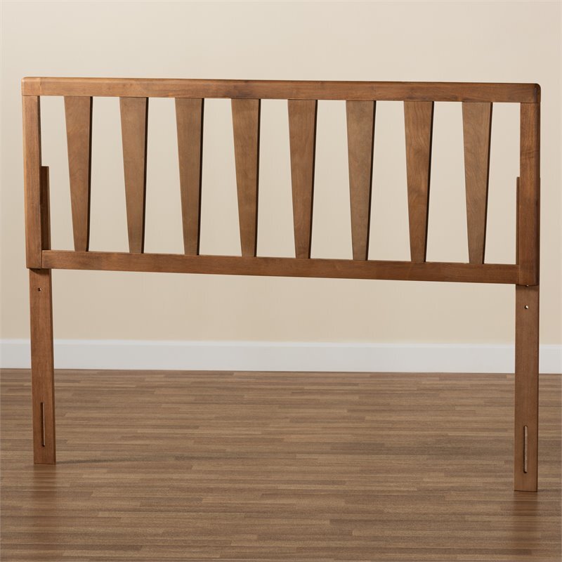 Baxton Studio Duncan Walnut Finished Wood Queen Size Headboard