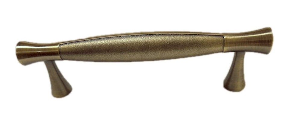 3-3/4" Flared Foot Pull Antique Brass